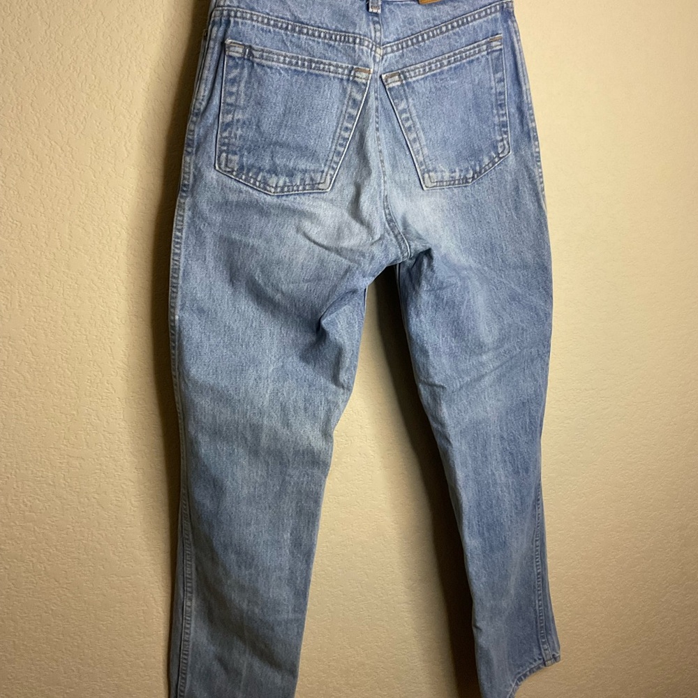 Vintage Perry Ellis High Rise Mom Jeans Women’s Size 28 Light Wash 100% Cotton